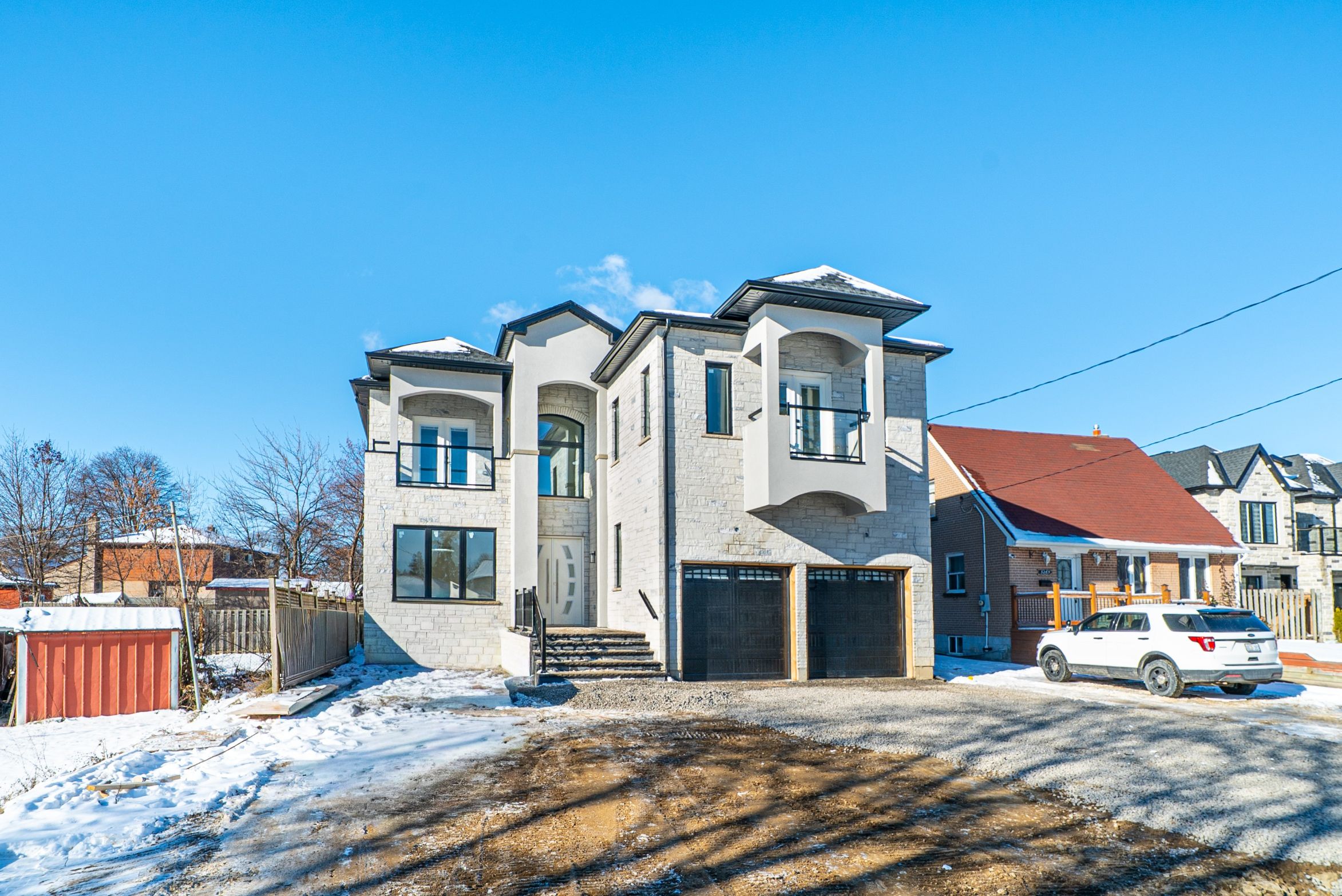 Exterior view of home front expansion in GTA