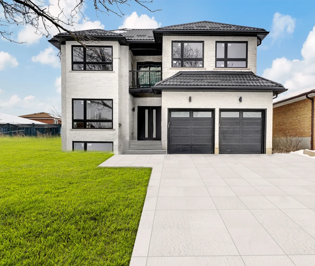 Front elevation of a custom home on Ballad, GrandBuild Homes